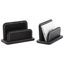 Load image into Gallery viewer, 2 Blocks Office Stationery Leather Name Card Holder Stationery Bussiness  Office Home Card Holder, 2 Blocks Card Holder