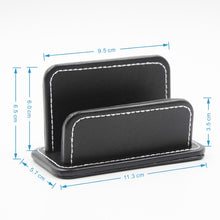 Load image into Gallery viewer, 2 Blocks Office Stationery Leather Name Card Holder Stationery Bussiness  Office Home Card Holder, 2 Blocks Card Holder