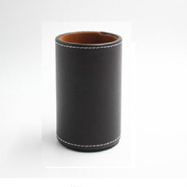 Faux Leather Leather Penholder Desk Supplies Organizer