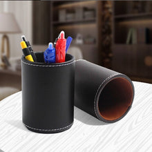Load image into Gallery viewer, Faux Leather Leather Penholder Desk Supplies Organizer
