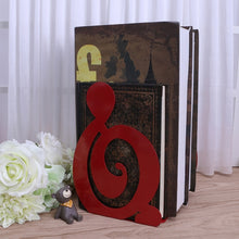 Load image into Gallery viewer, 2 PCS Musical Note Metal Bookends Iron Support Holder Desk Stands For Books