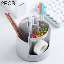 Load image into Gallery viewer, 2 PCS Multi-function Rotating Plastic Gift Pen Holder Office Storage Box