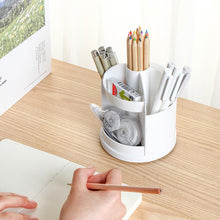 Load image into Gallery viewer, 2 PCS Multi-function Rotating Plastic Gift Pen Holder Office Storage Box