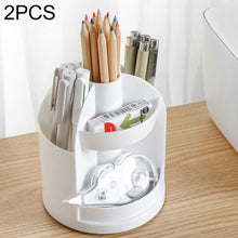 Load image into Gallery viewer, 2 PCS Multi-function Rotating Plastic Gift Pen Holder Office Storage Box