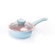 Load image into Gallery viewer, Baby Complementary Food Pot Cooking Milk Pan Maifan Stone Non Stick Household Multifunction Small Pot, Blue Frying Pan, Pink Frying Pan, Blue Milk Pan With Lid, Pink Milk Pan With Lid