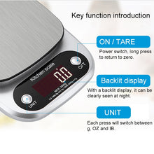 Load image into Gallery viewer, BOH-C305 Kitchen Stainless Steel LCD  Electronic Scale, Specification: 3kg/0.1g, 3kg/0.1g