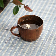 Load image into Gallery viewer, Mini Retro Handmade Wooden Coffee Tea Juice Water Cup Breakfast Beer Milk Drinkware with Handle, Milk Drinkware with Handle