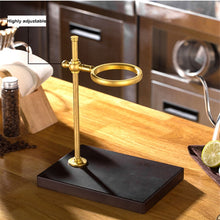 Load image into Gallery viewer, Wood Base Hand Coffee Filter Holder Adjustable Filter Holder, Rubber Wood, Spade Wood