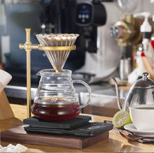 Load image into Gallery viewer, Wood Base Hand Coffee Filter Holder Adjustable Filter Holder, Rubber Wood, Spade Wood