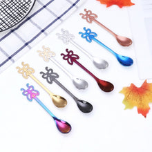 Load image into Gallery viewer, Multicolor Stainless Steel Butterfly Coffee Spoon Fruit Cold Drink Ice Cream Dessert Tea Spoon, Silver, Gold, Rose Gold, Rainbow, Black, Blue, Purple
