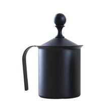 Load image into Gallery viewer, Pump Creamer Stainless Steel Double Mesh Manual Coffee Milk Foam Frothing Pitcher Froth Pump Foamer Cup, 400cc, 800cc