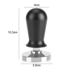 Load image into Gallery viewer, Stainless Steel Coffee Powder Hammer Alumina Constant Pressure Powder Press, 58mm Black