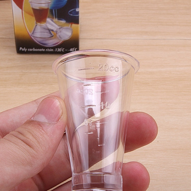 2 PCS PC Small Measuring Cup Device Double-headed Graduated Milk Tea Scale Cup Oz Measuring Tool, Large, Small
