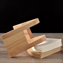 Load image into Gallery viewer, Coffee Filter Holder Coffee Storage Rack Filter Box Paper Base Bracket Display Stand, Wooden V Holder