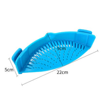 Load image into Gallery viewer, Silicone Pot Filter Kitchen Clip Pot Filter Drain Excess Liquid Drain Pasta Vegetable Cookware