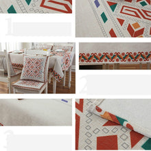 Load image into Gallery viewer, Retro Pattern Linen Table Cloth For Dinner Home Decor Dustproof Table Cover, 85x85cm, 110x110cm, 110x160cm, 130x180cm