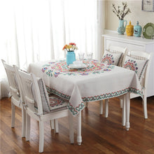Load image into Gallery viewer, Retro Pattern Linen Table Cloth For Dinner Home Decor Dustproof Table Cover, 85x85cm, 110x110cm, 110x160cm, 130x180cm