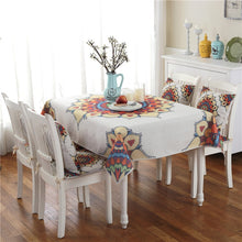 Load image into Gallery viewer, Retro Pattern Linen Table Cloth For Dinner Home Decor Dustproof Table Cover, 140x140cm, 140x200cm