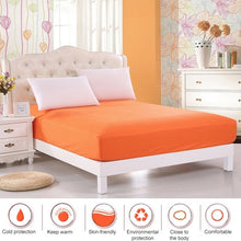 Load image into Gallery viewer, Plain Mattress Protector Bed Mat Mattress Cover Fitted Sheet, 150X200cm, 180X200cm