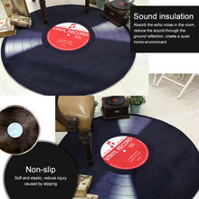 Load image into Gallery viewer, Creative Retro 3D DVR Record Carpet Round CD Floor Mat Home Decor Living Room Kid Bedroom Decoration  Rug,, Diameter 60cm, Diameter 80cm, Diameter 100cm, Diameter 120cm, Diameter 160cm, Diameter 180cm