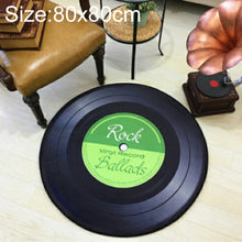 Load image into Gallery viewer, Creative Retro 3D DVR Record Carpet Round CD Floor Mat Home Decor Living Room Kid Bedroom Decoration  Rug,, Diameter 60cm, Diameter 80cm, Diameter 100cm, Diameter 120cm, Diameter 160cm, Diameter 180cm