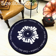 Load image into Gallery viewer, Creative Retro 3D DVR Record Carpet Round CD Floor Mat Home Decor Living Room Kid Bedroom Decoration  Rug,, Diameter 60cm, Diameter 80cm, Diameter 100cm, Diameter 120cm, Diameter 160cm, Diameter 180cm