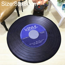 Load image into Gallery viewer, Creative Retro 3D DVR Record Carpet Round CD Floor Mat Home Decor Living Room Kid Bedroom Decoration  Rug,, Diameter 60cm, Diameter 80cm, Diameter 100cm, Diameter 120cm, Diameter 160cm, Diameter 180cm