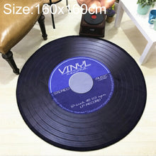 Load image into Gallery viewer, Creative Retro 3D DVR Record Carpet Round CD Floor Mat Home Decor Living Room Kid Bedroom Decoration  Rug,, Diameter 60cm, Diameter 80cm, Diameter 100cm, Diameter 120cm, Diameter 160cm, Diameter 180cm