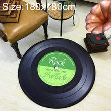 Load image into Gallery viewer, Creative Retro 3D DVR Record Carpet Round CD Floor Mat Home Decor Living Room Kid Bedroom Decoration  Rug,, Diameter 60cm, Diameter 80cm, Diameter 100cm, Diameter 120cm, Diameter 160cm, Diameter 180cm