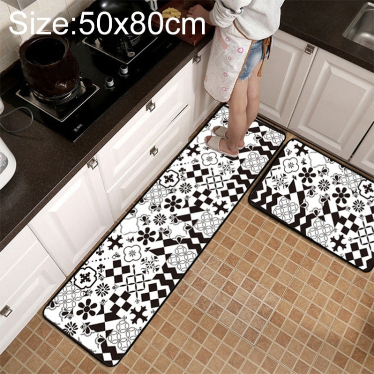 Geometric Lattice Carpet Kitchen Bath Antiskid Mat, 40x60cm, 40x120cm, 50x80cm, 50x160cm, 40x60cm + 40x120cm, 50x80cm + 50x160cm