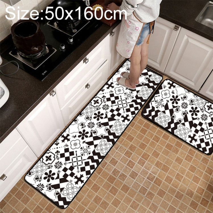 Geometric Lattice Carpet Kitchen Bath Antiskid Mat, 40x60cm, 40x120cm, 50x80cm, 50x160cm, 40x60cm + 40x120cm, 50x80cm + 50x160cm