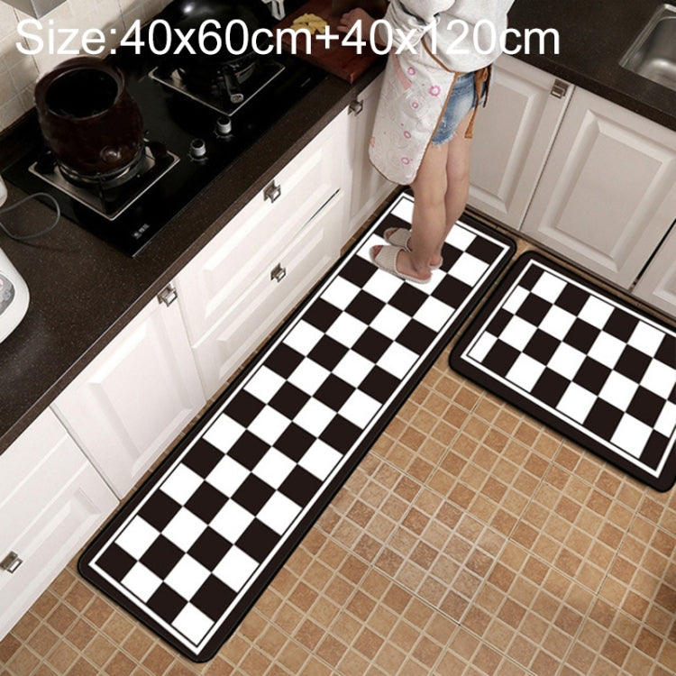Geometric Lattice Carpet Kitchen Bath Antiskid Mat, 40x60cm, 40x120cm, 50x80cm, 50x160cm, 40x60cm + 40x120cm, 50x80cm + 50x160cm