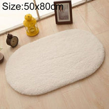 Load image into Gallery viewer, Faux Fur Rug Anti-slip Solid Bath Carpet Kids Room Door Mats Oval  Bedroom Living Room Rugs, 40x60cm, 50x80cm, 60x90cm, 60x120cm, 80x120cm, 80x160cm