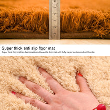 Load image into Gallery viewer, Faux Fur Rug Anti-slip Solid Bath Carpet Kids Room Door Mats Oval  Bedroom Living Room Rugs, 80x200cm, 120x200cm, 140x200cm, 160x230cm