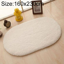 Load image into Gallery viewer, Faux Fur Rug Anti-slip Solid Bath Carpet Kids Room Door Mats Oval  Bedroom Living Room Rugs, 80x200cm, 120x200cm, 140x200cm, 160x230cm