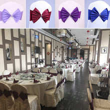 Load image into Gallery viewer, Spandex Chair Sash fit all chair Wedding Chair Sashes Bow Elastic Chair Ribbon Back Tie Bands for Wedding Party Ceremony Banquet, TBD0324630401A, TBD0324630401B, TBD0324630401C, TBD0324630401D, TBD0324630401E, TBD0324630401F, TBD0324630401G            ...