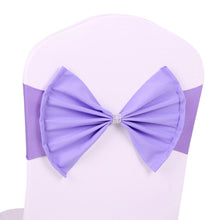 Load image into Gallery viewer, Spandex Chair Sash fit all chair Wedding Chair Sashes Bow Elastic Chair Ribbon Back Tie Bands for Wedding Party Ceremony Banquet, TBD0324630401A, TBD0324630401B, TBD0324630401C, TBD0324630401D, TBD0324630401E, TBD0324630401F, TBD0324630401G            ...