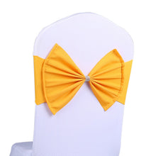 Load image into Gallery viewer, Spandex Chair Sash fit all chair Wedding Chair Sashes Bow Elastic Chair Ribbon Back Tie Bands for Wedding Party Ceremony Banquet, TBD0324630401A, TBD0324630401B, TBD0324630401C, TBD0324630401D, TBD0324630401E, TBD0324630401F, TBD0324630401G            ...