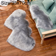 Load image into Gallery viewer, Creative Double Heart Imitation Wool Carpet Sofa Cushion Mat Plush Bedroom Living Room Floor Rugs, 35x70 cm, 60x120cm