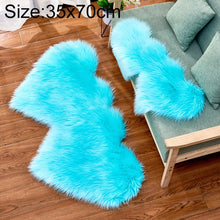Load image into Gallery viewer, Creative Double Heart Imitation Wool Carpet Sofa Cushion Mat Plush Bedroom Living Room Floor Rugs, 35x70 cm, 60x120cm