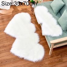 Load image into Gallery viewer, Creative Double Heart Imitation Wool Carpet Sofa Cushion Mat Plush Bedroom Living Room Floor Rugs, 35x70 cm, 60x120cm