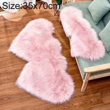 Load image into Gallery viewer, Creative Double Heart Imitation Wool Carpet Sofa Cushion Mat Plush Bedroom Living Room Floor Rugs, 35x70 cm, 60x120cm