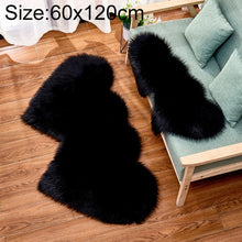 Load image into Gallery viewer, Creative Double Heart Imitation Wool Carpet Sofa Cushion Mat Plush Bedroom Living Room Floor Rugs, 35x70 cm, 60x120cm