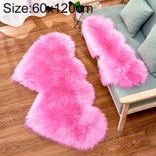 Load image into Gallery viewer, Creative Double Heart Imitation Wool Carpet Sofa Cushion Mat Plush Bedroom Living Room Floor Rugs, 35x70 cm, 60x120cm
