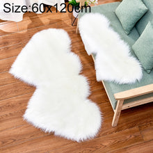 Load image into Gallery viewer, Creative Double Heart Imitation Wool Carpet Sofa Cushion Mat Plush Bedroom Living Room Floor Rugs, 35x70 cm, 60x120cm