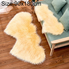 Load image into Gallery viewer, Creative Double Heart Imitation Wool Carpet Sofa Cushion Mat Plush Bedroom Living Room Floor Rugs, 90x180cm