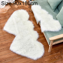 Load image into Gallery viewer, Creative Double Heart Imitation Wool Carpet Sofa Cushion Mat Plush Bedroom Living Room Floor Rugs, 90x180cm