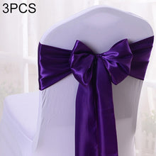 Load image into Gallery viewer, 3 PCS Satin Fabric Chair Bows Wedding Chairs Knot Decoration, TBD0324634801A, TBD0324634801B, TBD0324634801C, TBD0324634801D, TBD0324634801E, TBD0324634801F, TBD0324634801G, TBD0324634801H, TBD0324634801I, TBD0324634801J, TBD0324634801K, TBD0324634801L...