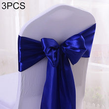 Load image into Gallery viewer, 3 PCS Satin Fabric Chair Bows Wedding Chairs Knot Decoration, TBD0324634801A, TBD0324634801B, TBD0324634801C, TBD0324634801D, TBD0324634801E, TBD0324634801F, TBD0324634801G, TBD0324634801H, TBD0324634801I, TBD0324634801J, TBD0324634801K, TBD0324634801L...