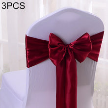 Load image into Gallery viewer, 3 PCS Satin Fabric Chair Bows Wedding Chairs Knot Decoration, TBD0324634801A, TBD0324634801B, TBD0324634801C, TBD0324634801D, TBD0324634801E, TBD0324634801F, TBD0324634801G, TBD0324634801H, TBD0324634801I, TBD0324634801J, TBD0324634801K, TBD0324634801L...